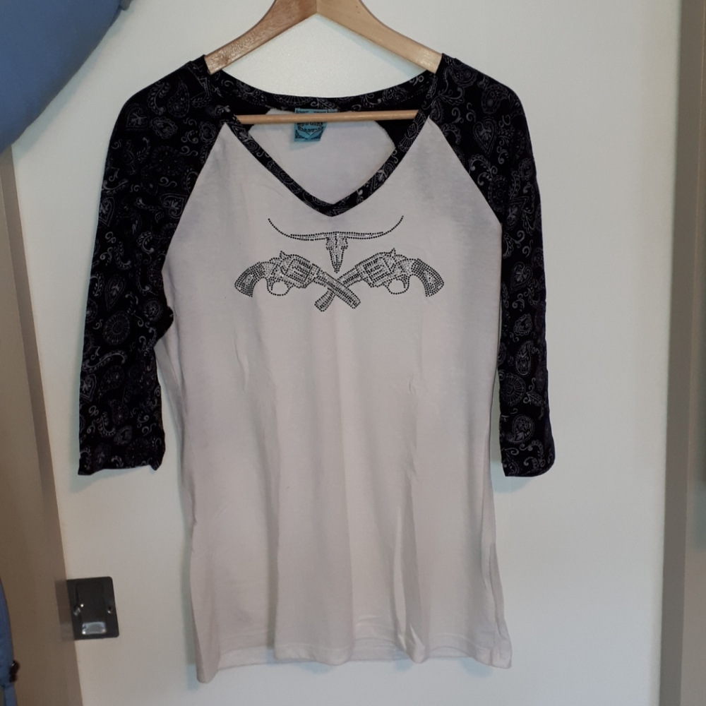 Longhorn baseball tee